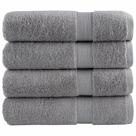 Toallas de baño SOLUND 4 uds gris 100x150 cm 600 gsm en Toallas | Comprar online en Foru.es