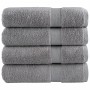 Toallas de baño SOLUND 4 uds gris 100x150 cm 600 gsm en Toallas | Comprar online en Foru.es
