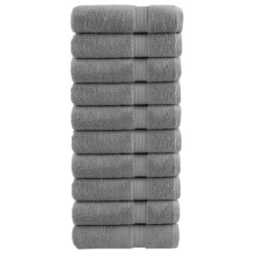 Toallas de baño SOLUND 10 uds gris 100x150 cm 600 gsm en Toallas | Comprar online en Foru.es