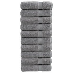 Toallas de baño SOLUND 10 uds gris 100x150 cm 600 gsm en Toallas | Comprar online en Foru.es