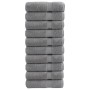 Toallas de baño SOLUND 10 uds gris 100x150 cm 600 gsm en Toallas | Comprar online en Foru.es