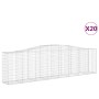 Cestas de gaviones 20 uds forma de arco hierro 400x50x100/120cm de vidaXL, Maceteros y jardineras - Ref: Foro24-3145966, Prec...