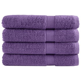 Toallas de sauna SOLUND 4 unidades morado 80x200 cm 600 gsm en Toallas | Comprar online en Foru.es