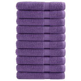 Toallas de sauna SOLUND 10 unidades morado 80x200 cm 600 gsm en Toallas | Comprar online en Foru.es