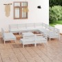 Juego de muebles de jardín 12 piezas madera maciza pino blanco en Conjuntos de jardín | Comprar online en Foru.es