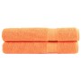 Toallas de sauna SOLUND 2 unidades naranja 80x200 cm 600 gsm en Toallas | Comprar online en Foru.es