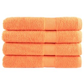 Toallas de sauna SOLUND 4 unidades naranja 80x200 cm 600 gsm en Toallas | Comprar online en Foru.es
