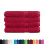 Toallas de sauna SOLUND 4 unidades rojo 80x200 cm 600 gsm en Toallas | Comprar online en Foru.es