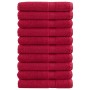 Toallas premium SOLUND 10 unidades rojo 100x200 cm 600 gsm en Toallas | Comprar online en Foru.es