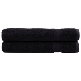 Toallas de sauna SOLUND 2 unidades negro 80x200 cm 600 gsm en Toallas | Comprar online en Foru.es
