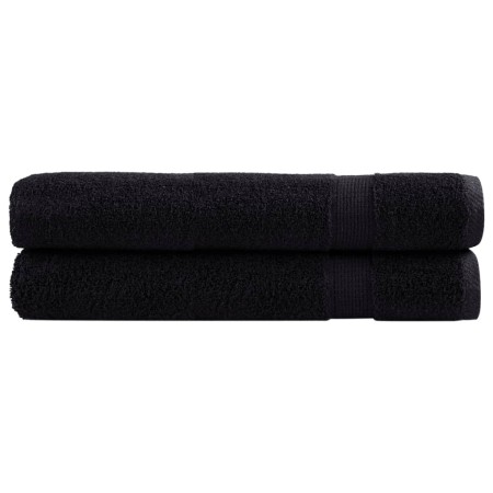 Toallas de sauna SOLUND 2 unidades negro 80x200 cm 600 gsm en Toallas | Comprar online en Foru.es