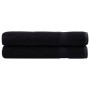 Toallas de sauna SOLUND 2 unidades negro 80x200 cm 600 gsm en Toallas | Comprar online en Foru.es