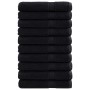 Toallas premium SOLUND 10 unidades negro 100x200 cm 600 gsm en Toallas | Comprar online en Foru.es