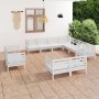 Juego de muebles de jardín 11 piezas madera maciza pino blanco en Conjuntos de jardín | Comprar online en Foru.es