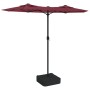 Sombrilla doble con luces LED rojo burdeos 316x240 cm de vidaXL, Sombrillas - Ref: Foro24-362973, Precio: 171,36 €, Descuento: %