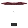 Sombrilla doble con luces LED rojo burdeos 316x240 cm de vidaXL, Sombrillas - Ref: Foro24-362973, Precio: 171,36 €, Descuento: %