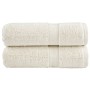Toallas de invitados SOLUND 2 uds crema 30x50 cm 600 gsm en Toallas | Comprar online en Foru.es