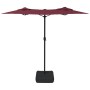 Sombrilla doble con luces LED rojo burdeos 316x240 cm de vidaXL, Sombrillas - Ref: Foro24-362973, Precio: 171,36 €, Descuento: %