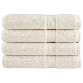 Toallas premium SOLUND 4 unidades crema 100x200 cm 600 gsm en Toallas | Comprar online en Foru.es