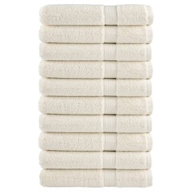 Toallas premium SOLUND 10 unidades crema 100x200 cm 600 gsm en Toallas | Comprar online en Foru.es
