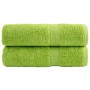 Toallas de mano SOLUND 2 uds verde manzana 50x100 cm 600 gsm en Toallas | Comprar online en Foru.es