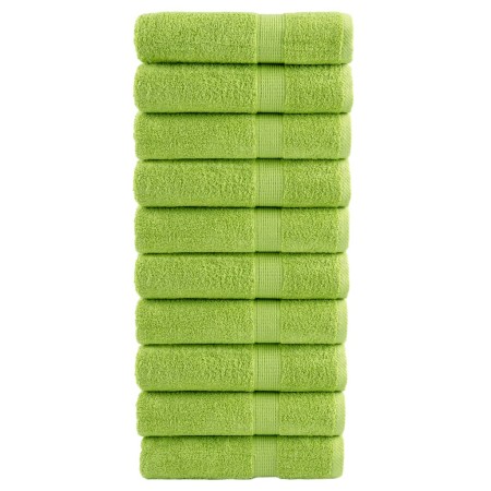 Toallas de mano SOLUND 10 uds verde manzana 50x100 cm 600 gsm en Toallas | Comprar online en Foru.es