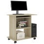 Mesa de ordenador madera contrachapada color roble 80x50x75 cm de vidaXL, Escritorios - Ref: Foro24-802897, Precio: 70,05 €, ...