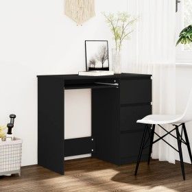 Escritorio de madera contrachapada negro 90x45x76 cm de vidaXL, Escritorios - Ref: Foro24-801374, Precio: 91,42 €, Descuento: %