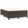 Estructura de cama de cuero sintético marrón 140x190 cm de vidaXL, Camas y somieres - Ref: Foro24-3121044, Precio: 133,25 €, ...