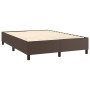 Estructura de cama de cuero sintético marrón 140x190 cm de vidaXL, Camas y somieres - Ref: Foro24-3121044, Precio: 135,46 €, ...