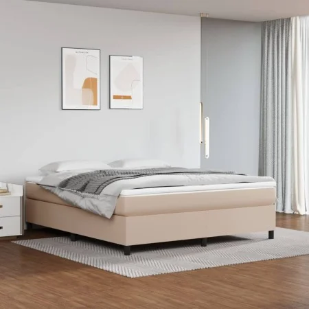 Estructura de cama de cuero sintético capuchino 180x200 cm de vidaXL, Camas y somieres - Ref: Foro24-3121064, Precio: 162,99 ...