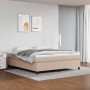 Estructura de cama de cuero sintético capuchino 160x200 cm de vidaXL, Camas y somieres - Ref: Foro24-3121058, Precio: 134,10 ...