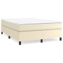 Estructura de cama de cuero sintético color crema 140x190 cm de vidaXL, Camas y somieres - Ref: Foro24-3121043, Precio: 109,8...