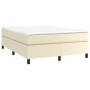 Estructura de cama de cuero sintético color crema 140x190 cm de vidaXL, Camas y somieres - Ref: Foro24-3121043, Precio: 109,8...