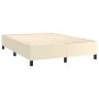 Estructura de cama de cuero sintético color crema 140x190 cm de vidaXL, Camas y somieres - Ref: Foro24-3121043, Precio: 109,8...