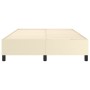 Estructura de cama de cuero sintético color crema 140x190 cm de vidaXL, Camas y somieres - Ref: Foro24-3121043, Precio: 109,8...