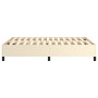 Estructura de cama de cuero sintético color crema 140x190 cm de vidaXL, Camas y somieres - Ref: Foro24-3121043, Precio: 109,8...