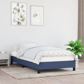 Blue fabric bed frame 90x190 cm by vidaXL, Beds and slatted bases - Ref: Foro24-346686, Price: 86,27 €, Discount: %