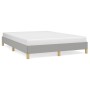 Estructura de cama de tela gris claro 140x190 cm de vidaXL, Camas y somieres - Ref: Foro24-346810, Precio: 115,92 €, Descuent...