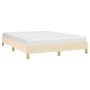 Estructura de cama de tela color crema 140x190 cm de vidaXL, Camas y somieres - Ref: Foro24-346815, Precio: 102,51 €, Descuen...