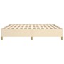 Estructura de cama de tela color crema 160x200 cm de vidaXL, Camas y somieres - Ref: Foro24-347178, Precio: 152,41 €, Descuen...