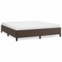 Estructura de cama de cuero sintético marrón 180x200 cm de vidaXL, Camas y somieres - Ref: Foro24-347266, Precio: 160,92 €, D...