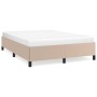 Estructura de cama cuero sintético color capuchino 140x190 cm de vidaXL, Camas y somieres - Ref: Foro24-347250, Precio: 131,9...