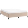 Estructura de cama cuero sintético color capuchino 140x190 cm de vidaXL, Camas y somieres - Ref: Foro24-347250, Precio: 131,9...