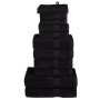 Juego de toallas premium SOLUND 12 unidades negro 600 gsm en Toallas | Comprar online en Foru.es