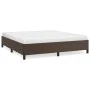 Estructura de cama de cuero sintético marrón 160x200 cm de vidaXL, Camas y somieres - Ref: Foro24-347260, Precio: 150,39 €, D...