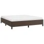 Estructura de cama de cuero sintético marrón 160x200 cm de vidaXL, Camas y somieres - Ref: Foro24-347260, Precio: 150,39 €, D...