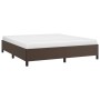 Estructura de cama de cuero sintético marrón 160x200 cm de vidaXL, Camas y somieres - Ref: Foro24-347260, Precio: 153,03 €, D...