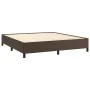 Estructura de cama de cuero sintético marrón 160x200 cm de vidaXL, Camas y somieres - Ref: Foro24-347260, Precio: 150,39 €, D...