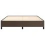 Estructura de cama de cuero sintético marrón 160x200 cm de vidaXL, Camas y somieres - Ref: Foro24-347260, Precio: 150,39 €, D...